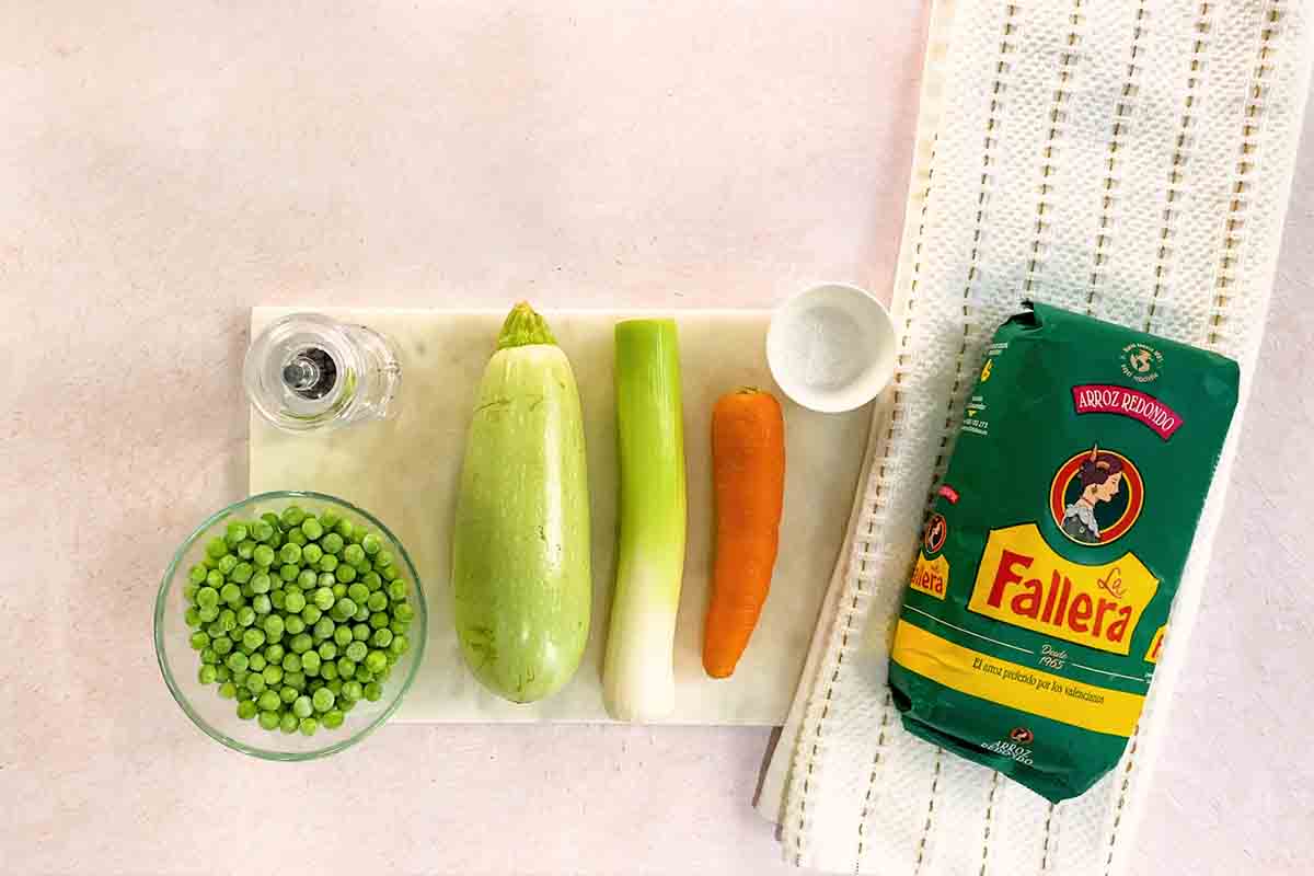 paso a paso arroz verduras fácil niños ingredientes