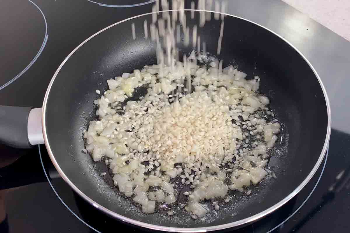 paso a paso risotto di mare arroz