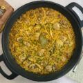 arroz con pollo y setas