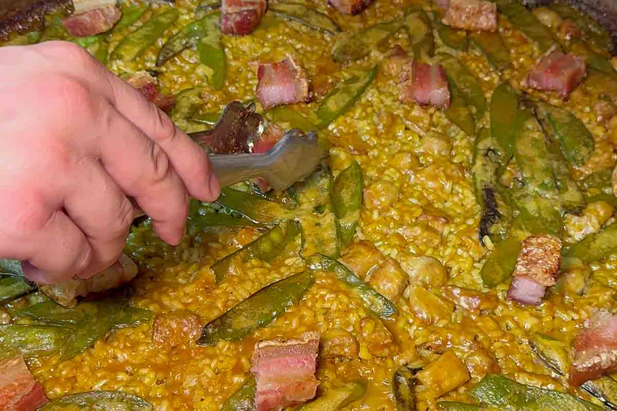 paso a paso arroz con torreznos de Soria torreznos