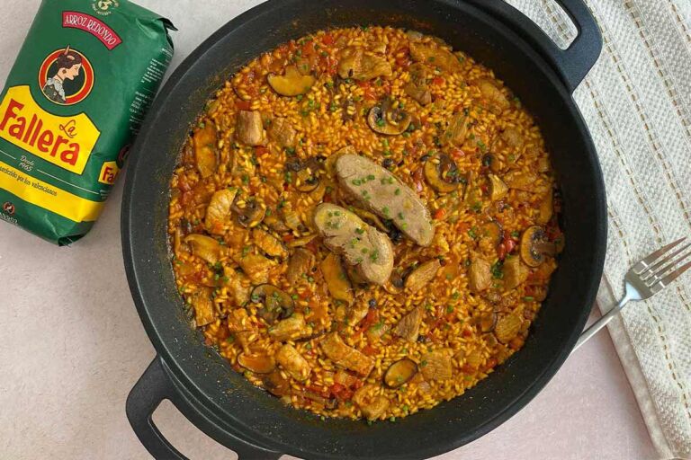 Foto de Arroz con secreto setas y foie: receta deliciosa