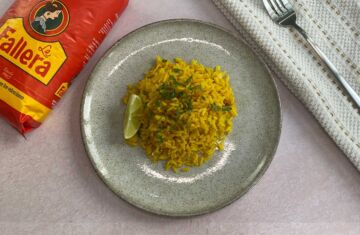 imagen receta Arroz con Cúrcuma: Receta Paso a Paso