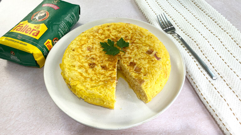 tortilla de arroz con-jamon y queso